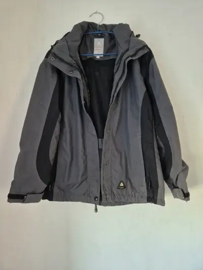 Chaqueta impermeable gris para hombre - miniatura 2