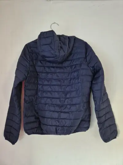 Chaqueta acolchada azul con capucha - miniatura 2