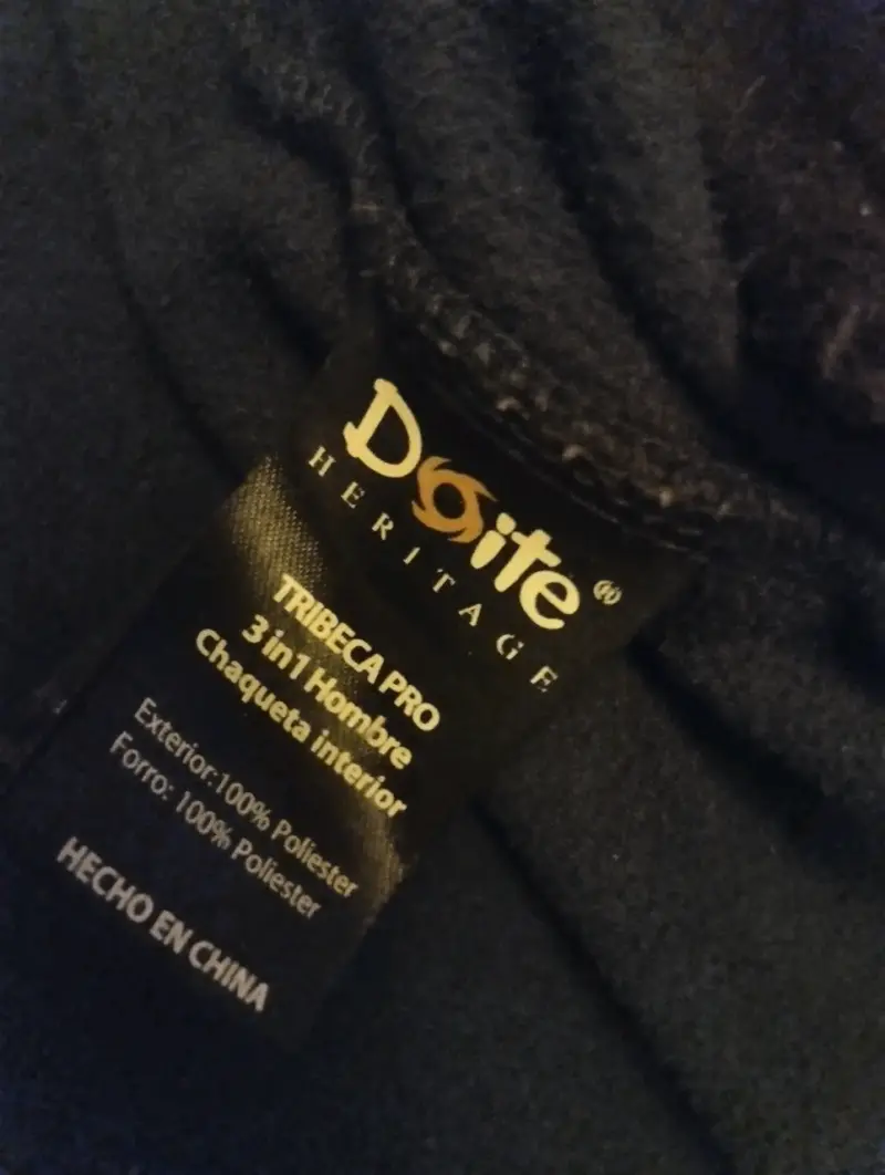 Chaqueta polar negra con cierre completo DOITE - 2