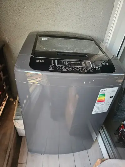 Lavadora LG, 19 kg  carga superior gris - miniatura 1