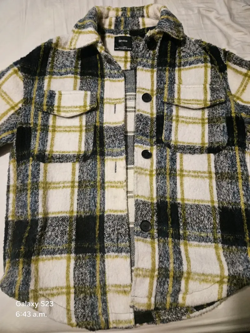 Chaqueta de franela a cuadros Bershka - 2