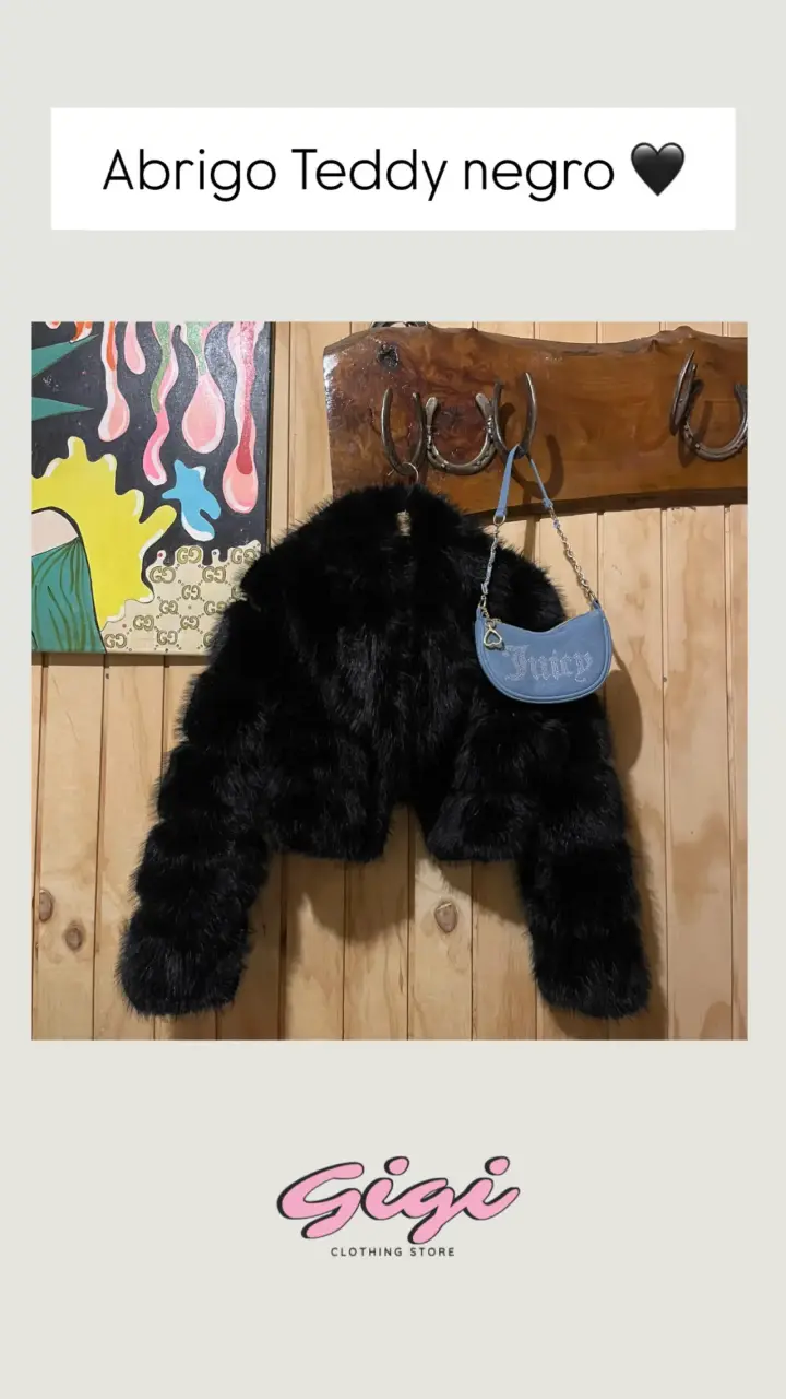 Abrigo Teddy negro