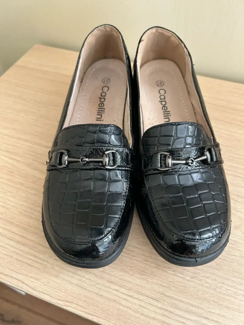 Mocasines negros estilo cocodrilo - 3