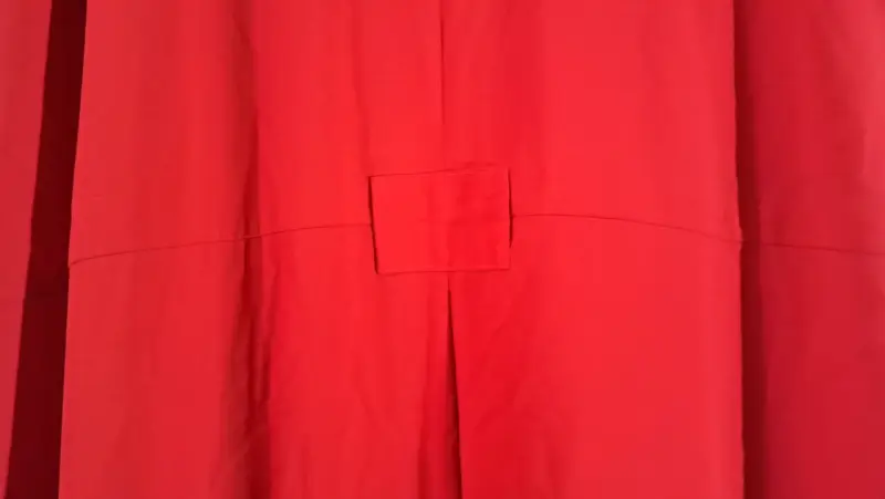Vestido rojo suelto de manga corta - 5