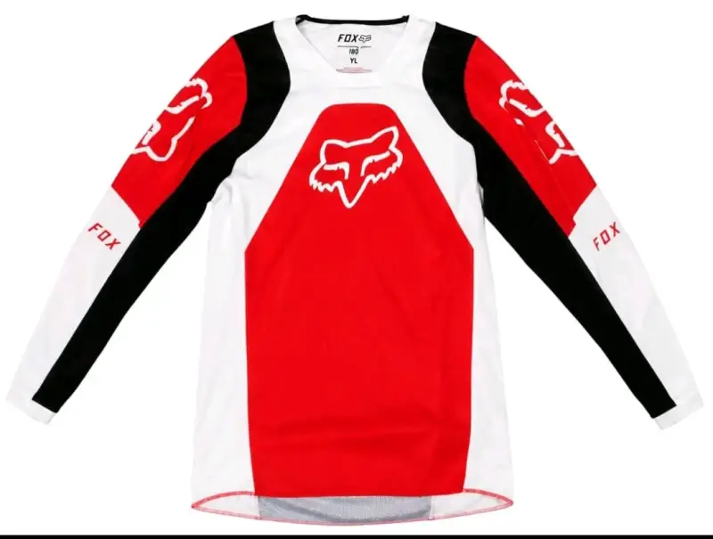 Polera deportiva Fox roja y blanca - 1