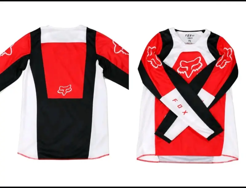 Polera deportiva Fox roja y blanca - 2