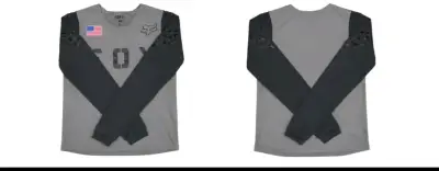 Polera deportiva FOX manga larga gris - miniatura 2