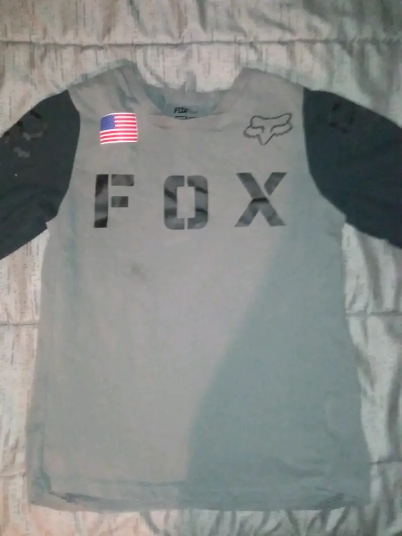 Polera deportiva FOX manga larga gris - 3