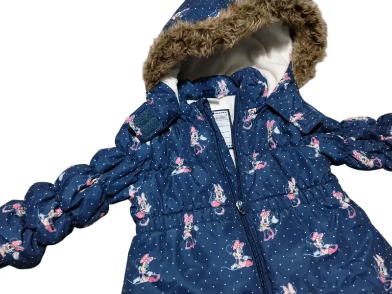 Abrigo infantil Minnie Mouse azul con capucha - 1