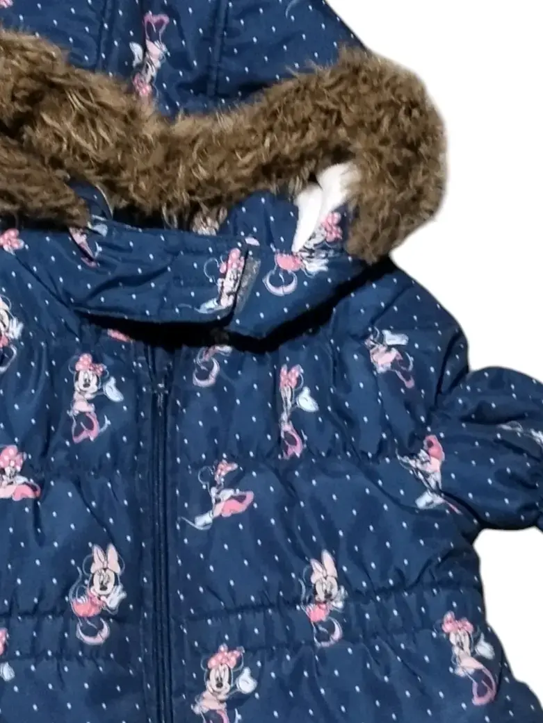 Abrigo infantil Minnie Mouse azul con capucha - 2