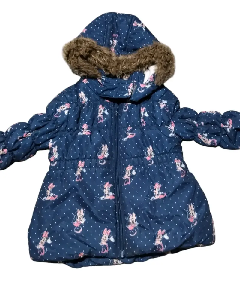 Abrigo infantil Minnie Mouse azul con capucha - 3