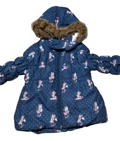Abrigo infantil Minnie Mouse azul con capucha - miniatura 3