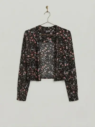 Blusa floral negra - miniatura 1