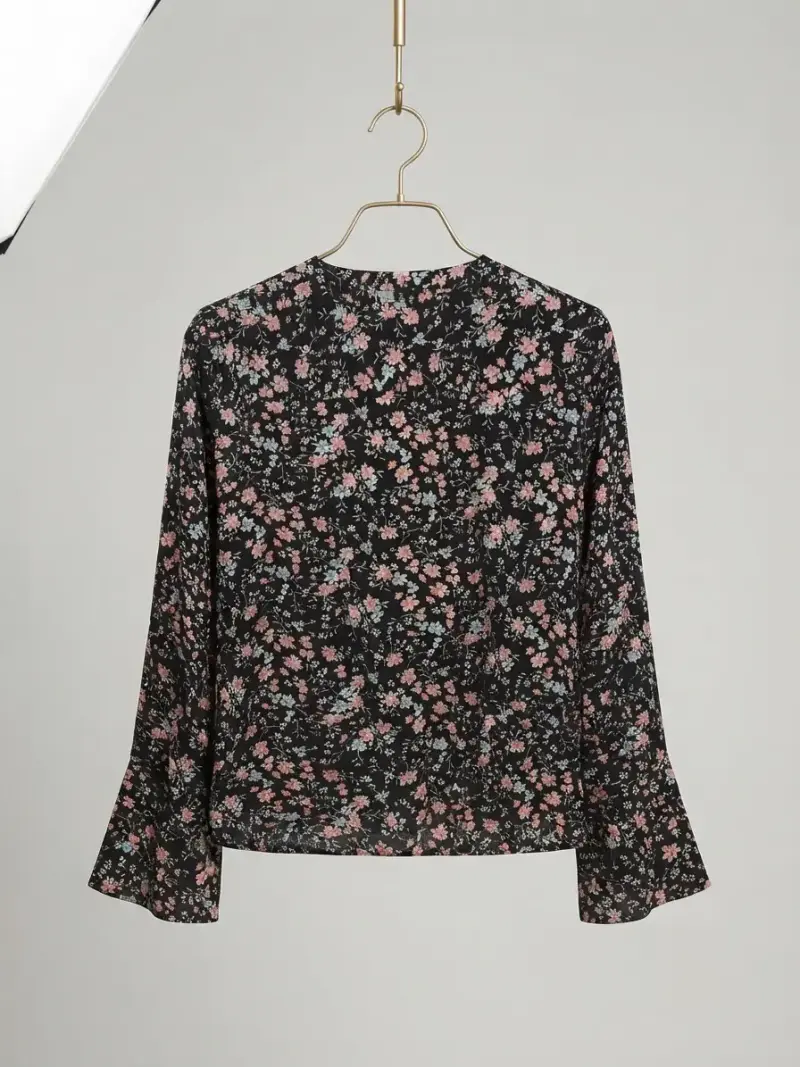 Blusa floral negra - 2