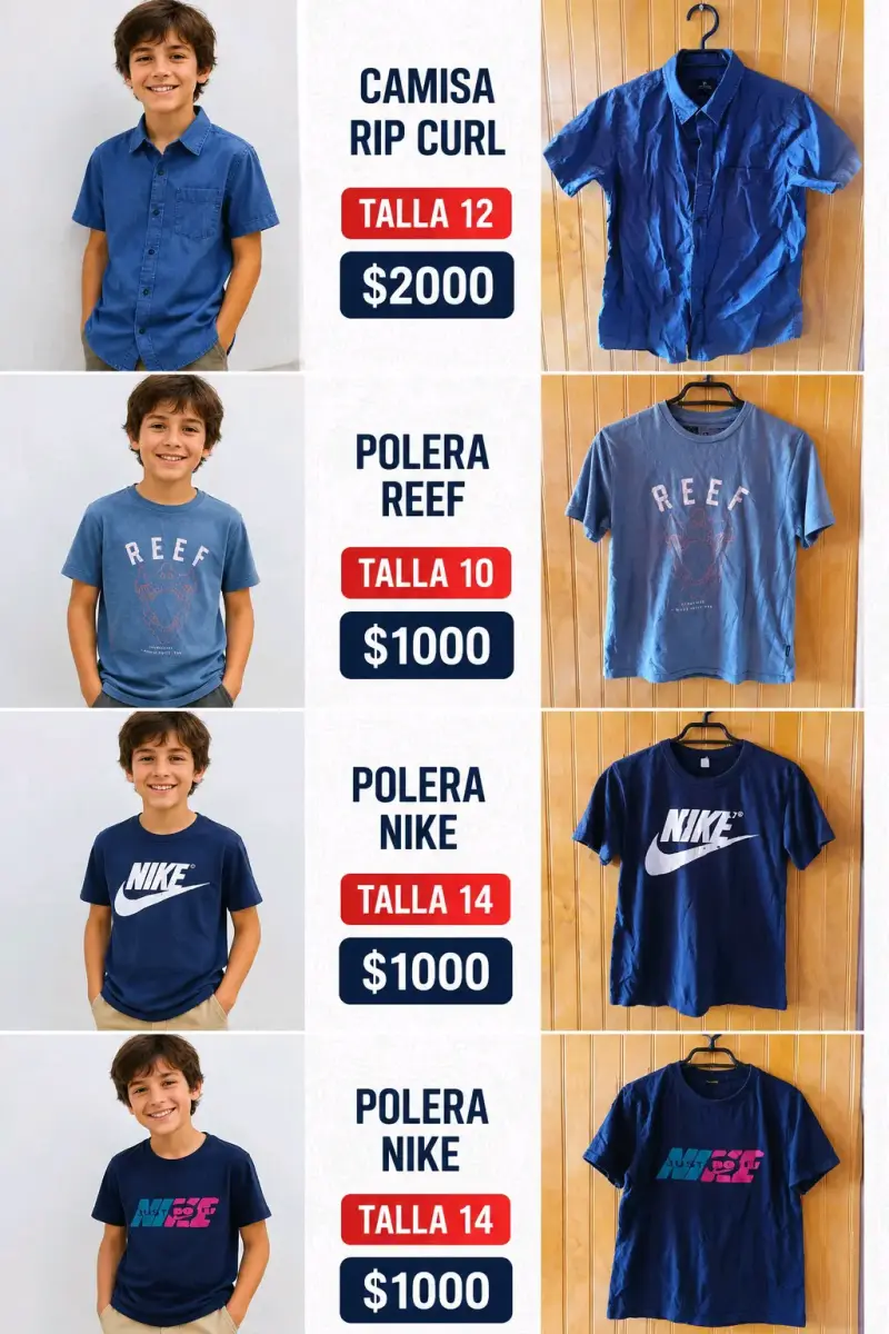 Poleras manga corta y larga niño - 2