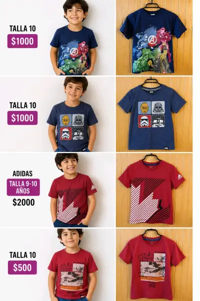Poleras manga corta y larga niño - miniatura 3
