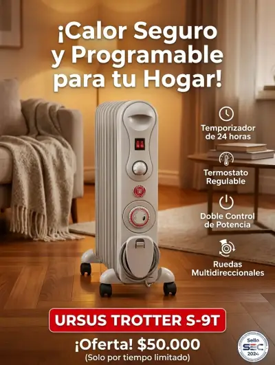 Calefactor eléctrico de aceite con termostato - miniatura 4