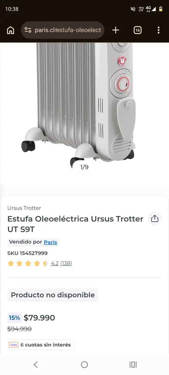 Calefactor eléctrico de aceite con termostato - 5