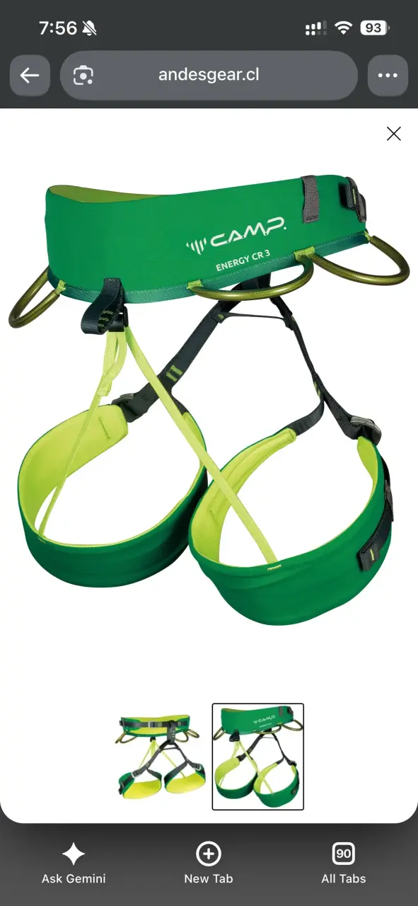 Arnés de escalada CAMP Energy CR 3 verde - 1