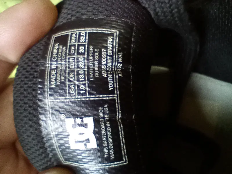 Zapatillas DC negras con diseño de llamas talla 31 - 6