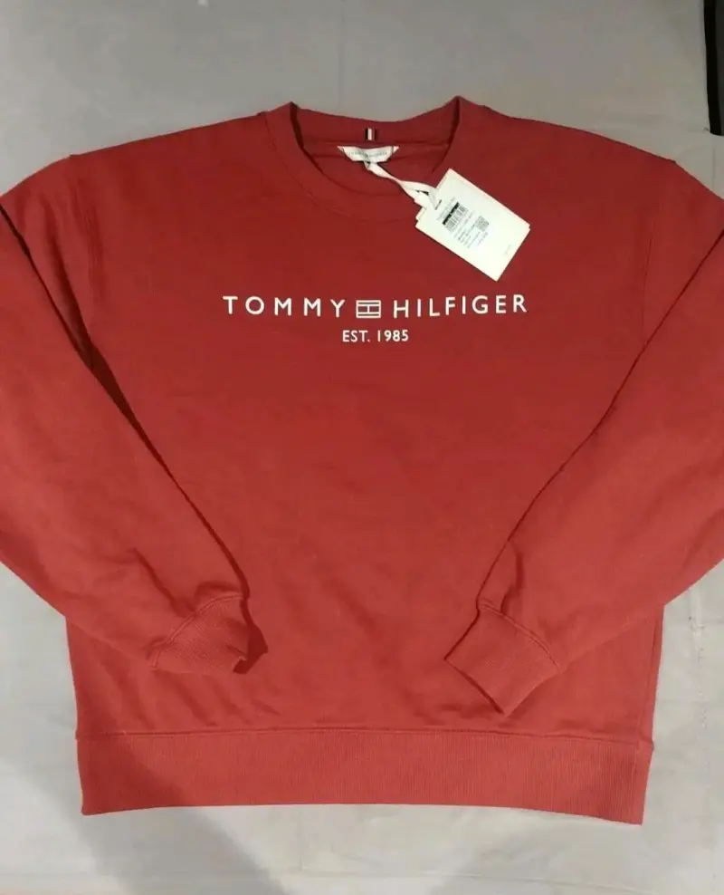 Polerón Tommy Hilfiger terracota con logo