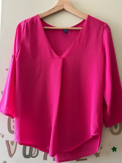 Blusa fucsia de manga 3/4 para mujer marítimo - miniatura 1