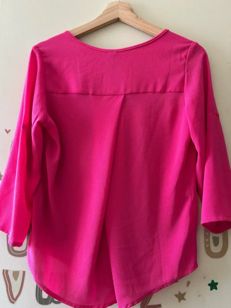 Blusa fucsia de manga 3/4 para mujer marítimo - 2