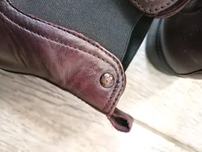 Botines de cuero burdeo - miniatura 5