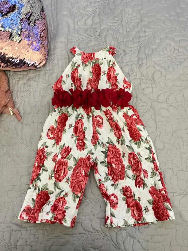 Enterito floral para niña con diseño de rosas - 2