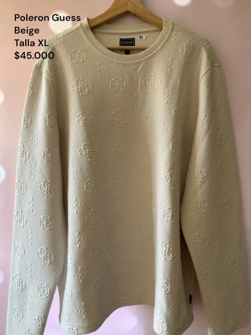 Polerón Guess beige talla XL