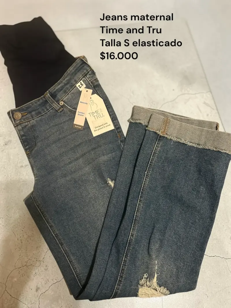 Jeans maternales Time and Tru elásticos