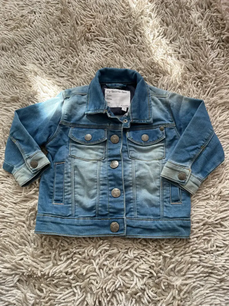 Chaqueta de mezclilla para niña azul - 2