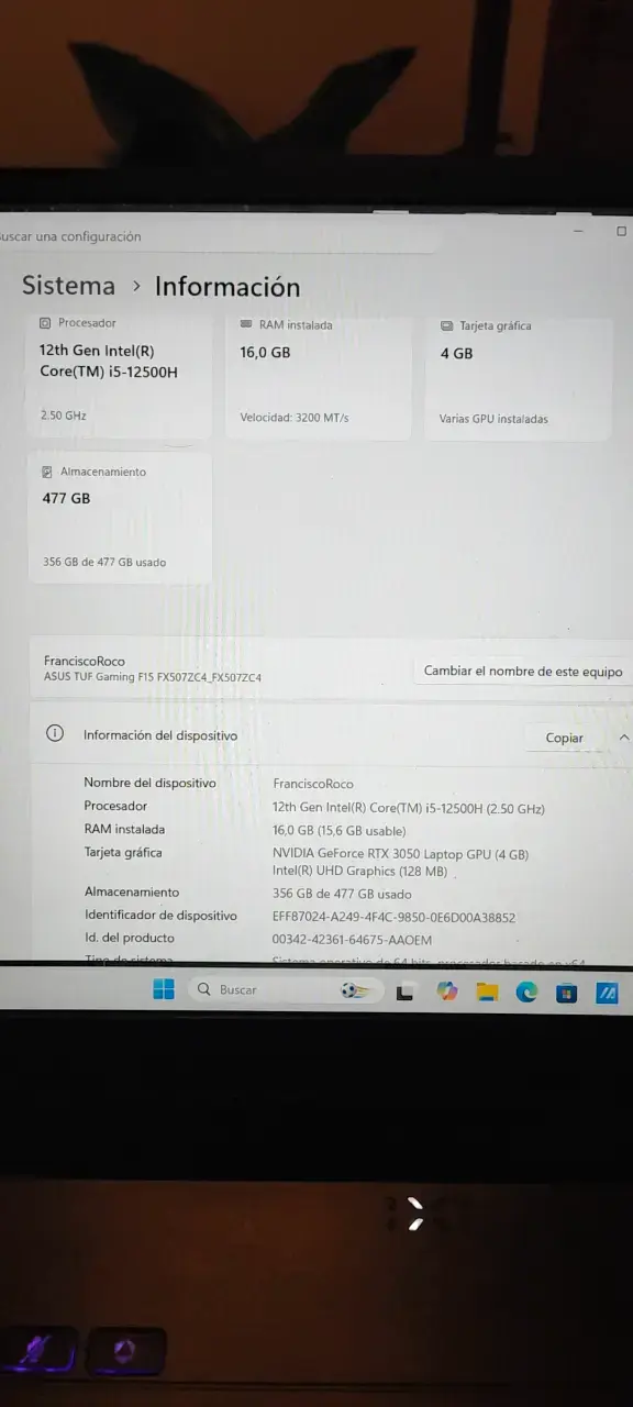 Laptop ASUS ROG Zephyrus G14 negra - 4