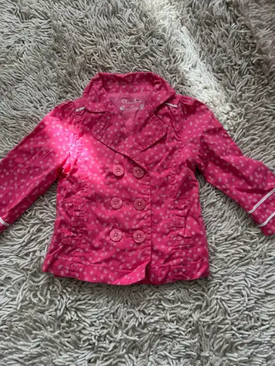 Chaqueta infantil rosa con diseño floral - miniatura 1