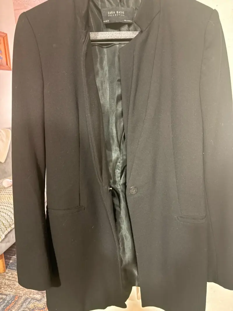 Jeans negros con cintura elástica para mujer - 6