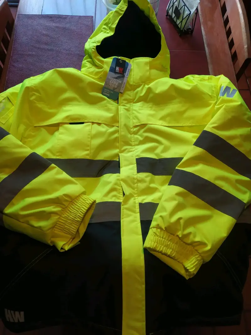 Chaqueta reflectante HW amarilla de seguridad