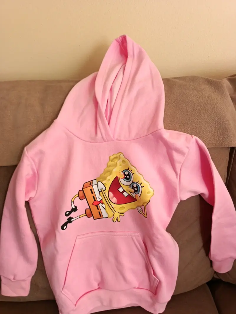 Polerón rosado con capucha de Bob Esponja - 1