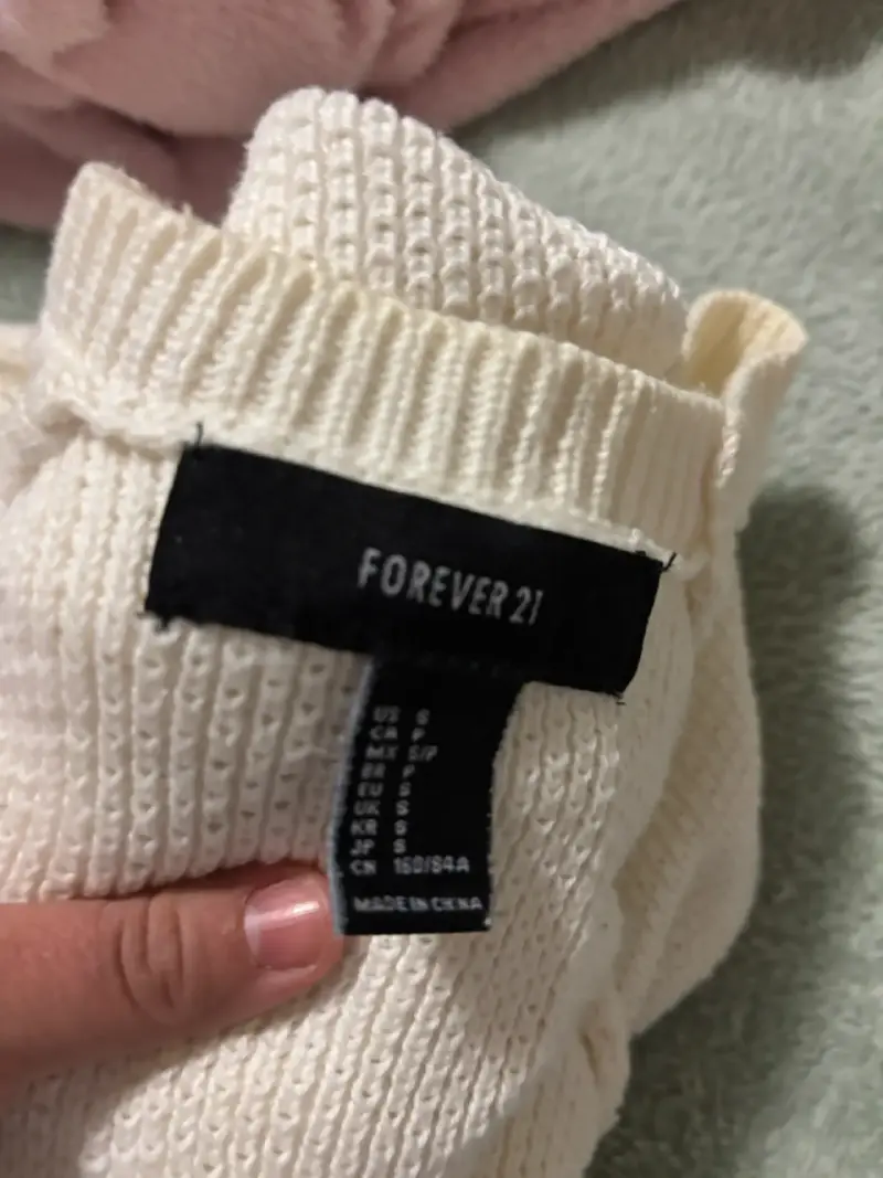 Suéter blanco de punto para mujer - 4