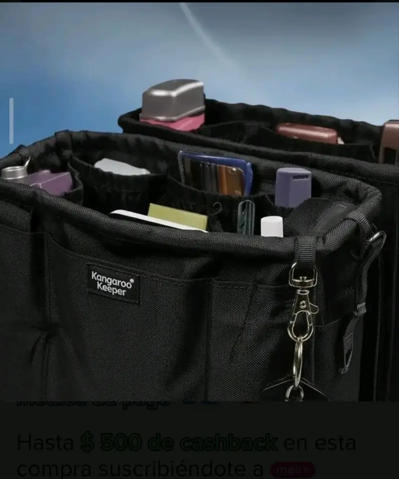 Organizador de Bolsos Kangaroo Keeper Negro - 3