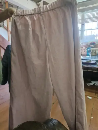 Pantalones de pana rosados para mujer - miniatura 2