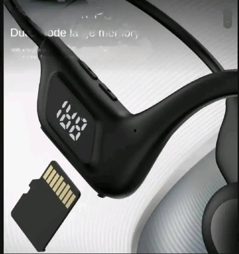 Auriculares deportivos de conducción ósea negros - 2