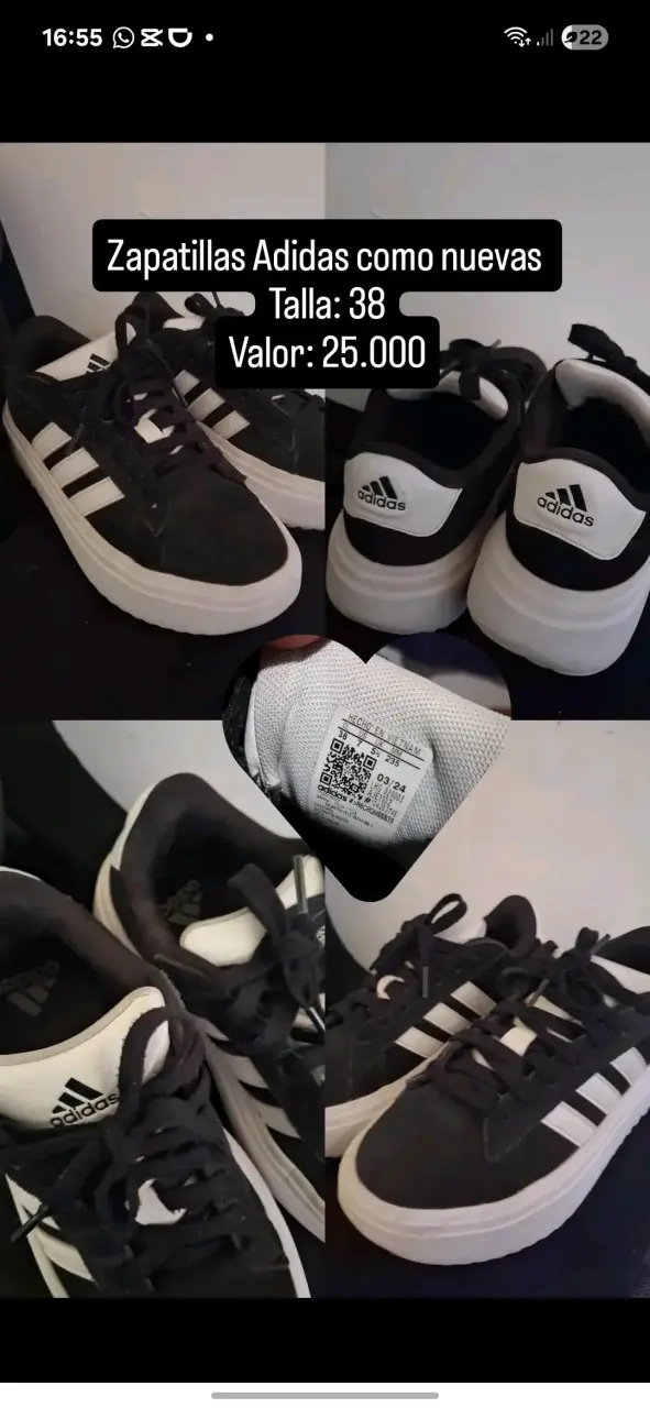 Zapatillas Adidas negras talla 38