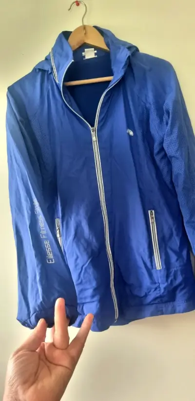 Chaqueta deportiva azul Ellesse con cierre - miniatura 4
