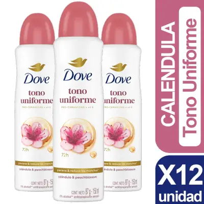 Pack de 12 desodorantes Dove Tono Uniforme - miniatura 1