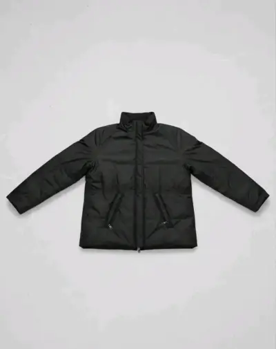 Parka negra acolchada con cierre - miniatura 2