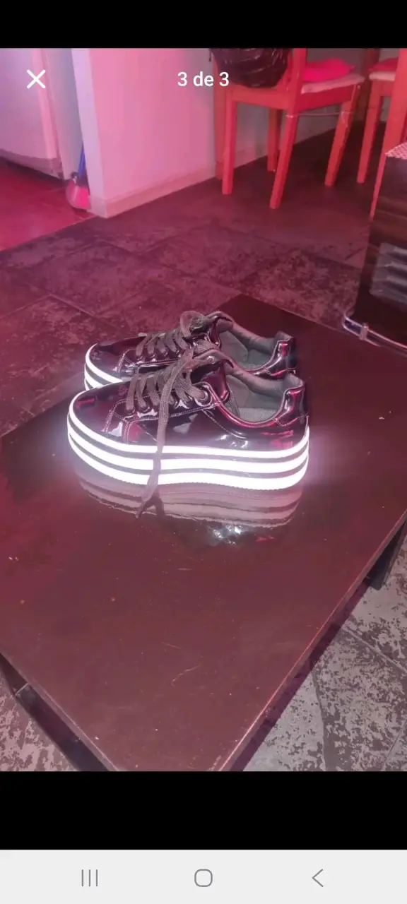 Zapatillas negras con plataforma marca todo piel - 1