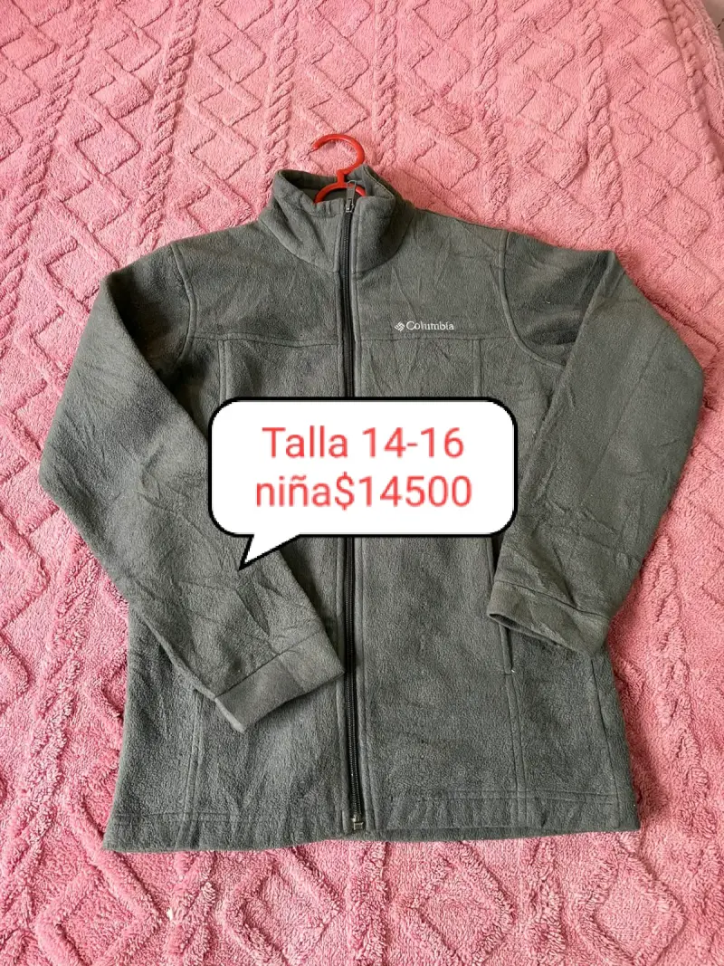 Chaqueta polar Columbia gris para niña
