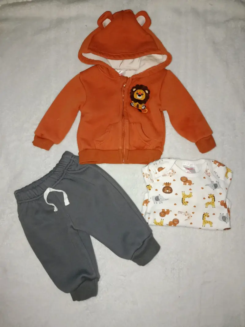 Conjunto de ropa para bebé con diseño de león