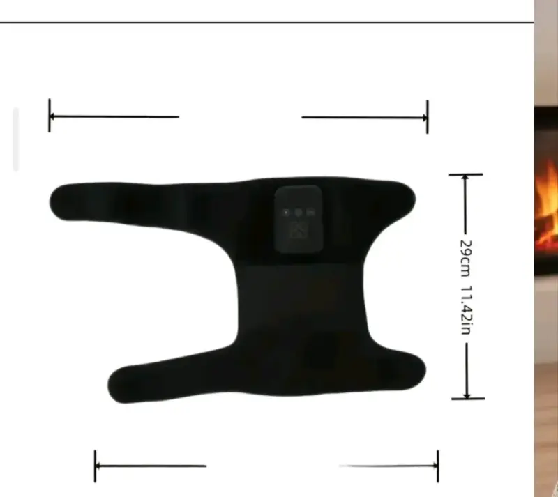 Rodillera térmica eléctrica negra - 6