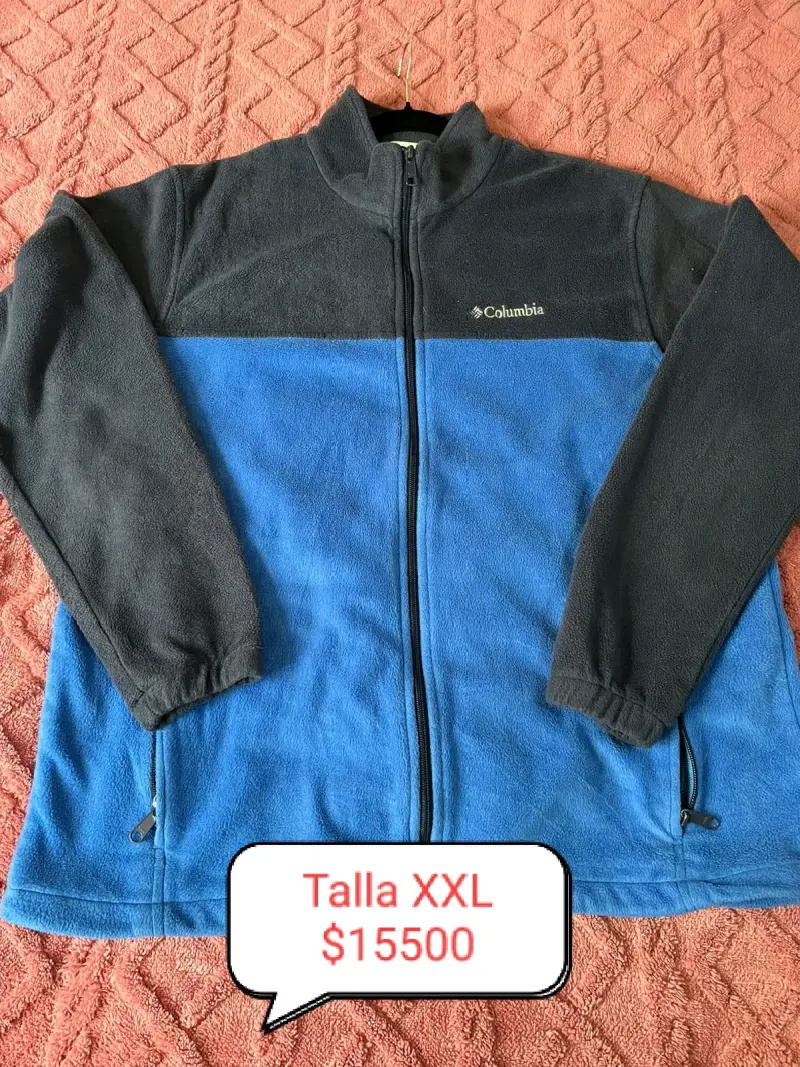 Chaqueta polar Columbia azul y gris
